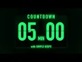 5 Minute Countdown Timer Flip Clock with Simple Beeps