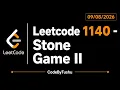 LeetCode 1140 Stone Game II Java Medium Dynamic Programming Memoization CodeByTushu