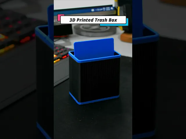 Modern Ribbed Desk Bin with Swing Lid (No AMS) video thumbnail