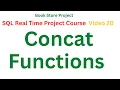 Concat Functions in SQL Free SQL Real Time Project Course SQL Full Course in Telugu