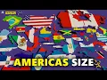 Americas Countries Size Comparison 2026