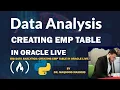 Big Data Analytics Creating EMP Table in Oracle Live