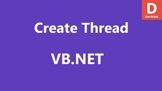 VB Net Create Thread