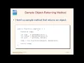 OOP Java 1 Returning an Object From a Method