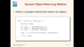 OOP Java 1 Returning an Object From a Method