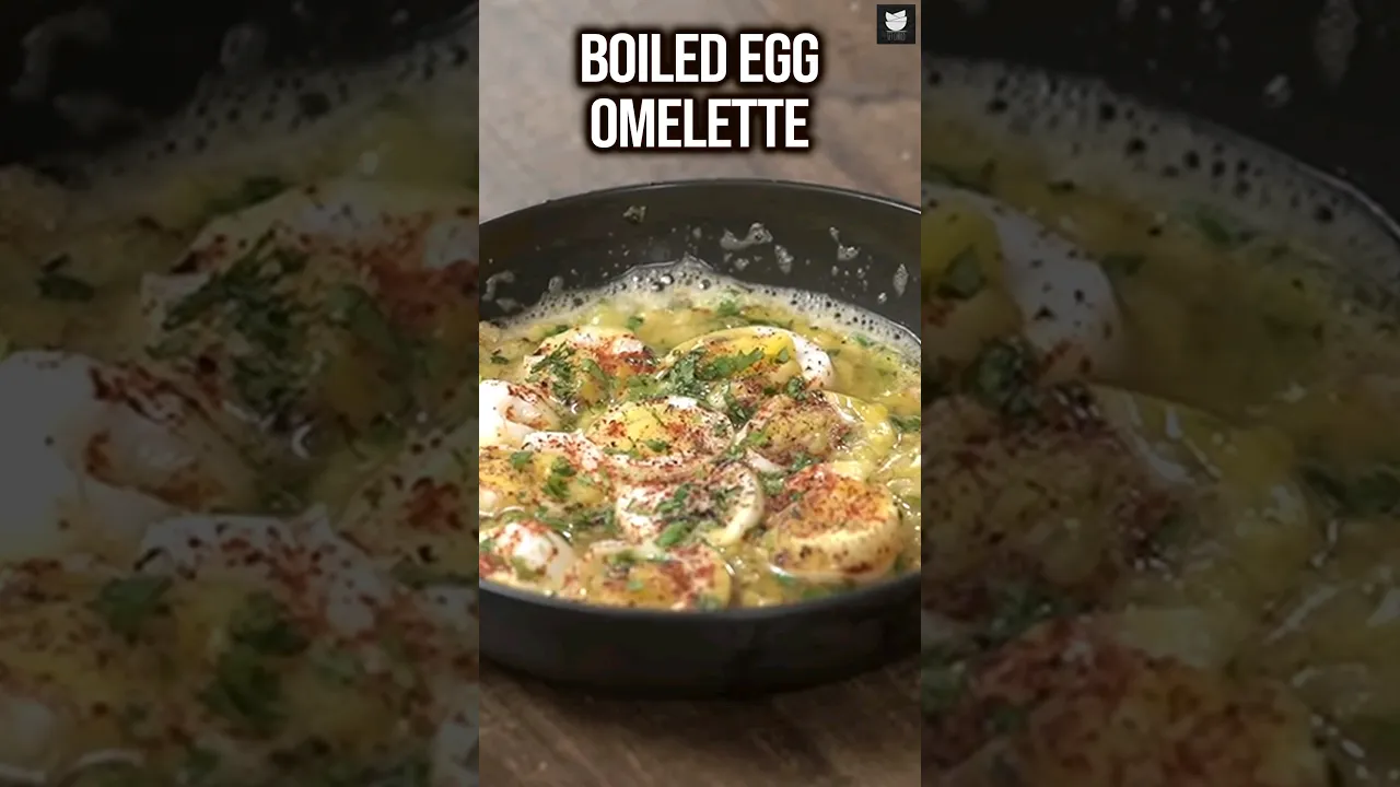 Boiled Egg Omelette Recipe   How To Make Boiled Anda Omlette   Breakfast Recipe