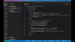 Learn JavaScript - The DOM 1 of 3 featuring getElementById