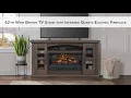 Lowes 62in Warm Brown Electric Fireplace Console