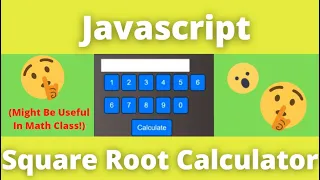 Javascript Square Root Calculator Tutorial