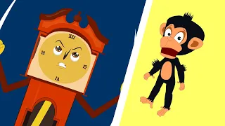 Hickory Dickory Dock Animated Nursery Rhyme for Kids Fun Animal Clock Song