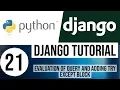 Django Tutorial for Beginners 21 - Evaluation of Query and Adding Try Except Block