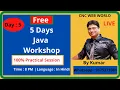 Day 5 Java Workshop by Kumar Sir Arrays in Java CNC WEB WORLD