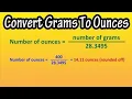 How to Convert Grams to Ounces Grams to Ounces Converter Grams to Ounces