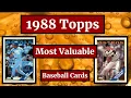1988 Topps Baseball Cards - 25 Most Valuable
