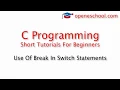 C Programming Basics - Break Statement In Switch
