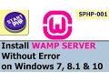 Installing Apache MySQL PHP on windows as WAMP server