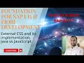 19 External CSS and its implementation Java vs JavaScript