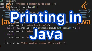 Printing output in Java