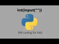 When do you need an int around your input in Python Short tutorial