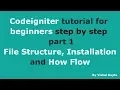 Codeigniter tutorial for beginners step by step - part 1 File Structure Installation and How Flow