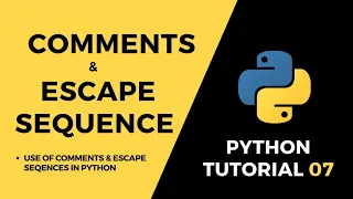 Tutorial Comments and Escape Sequences