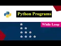 Printing Stars in Right Triangle Shape Python Pattern Program While Loop