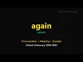 Again Meaning Again Definition Pronunciation Examples Adverb