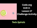 Code org Lesson 17 Challenge - Twin Spirals