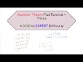 Number Theory for Competitive Programming Topic Stream 9