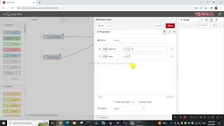 node Red inject and debug lesson 1