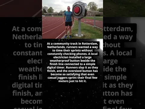 Why This Running Track Has A Giant Button 😂