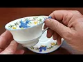Antique Aynsley Blue Bird China Rd No 740866 Teacup Saucer
