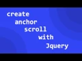 Create Anchor Smooth Scrolling With Jquery