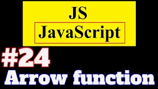 JavaScript Tutorial in Hindi Arrow Function in JavaScript