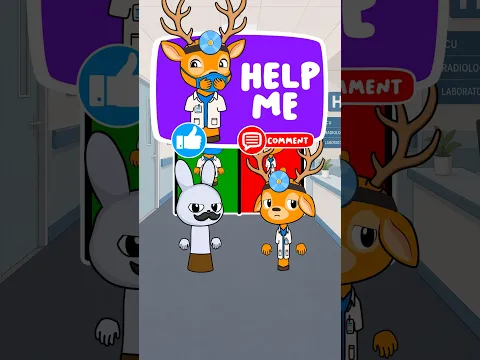 dr Harlow vs Barney need a Mask #animation #animalhospital #animalhospitalroblox