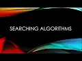 Searching Algorithms Differences Linear Search Binary Search Interpolation Search