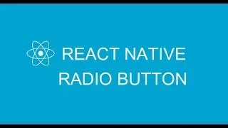 A simple way to use Radio Button in React Native
