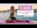 Download Lagu 5 MIN DAILY STRETCH - a super quick routine for every day / No Equipment I Pamela Reif
