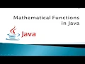 Mathematical Functions in Java ICSE Syllabus