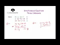 Simultaneous Equations with Three Unknowns