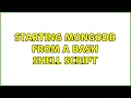 starting mongodb from a bash shell script