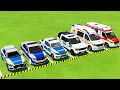 TRANSPORTING ALL POLICE CARS \u0026 AMBULANCE EMERGENCY VEHICLES WITH MAN TRUCKS ! Farming Simulator 25