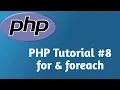 PHP Tutorial in Hindi PHP for and foreach part 8 2020