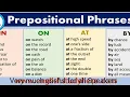 Useful Prepositional Phrases with on in at out for How to use and when to use