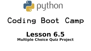 Python Boot Camp - Lesson 6 5 Progress Project