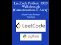 LeetCode 1929 Concatenation of Array Solution in Python Easy Interview Problem Tutorial