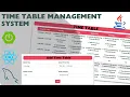 Timetable Management System Project using Spring Boot and React JS Java Full Stack Project
