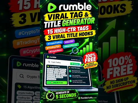 Want More Views? Try This Free Rumble Tag Generator!