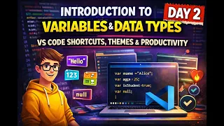 JavaScript Variables Data Types VS Code Shortcuts Themes Boost Productivity