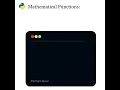 Python Mathematical functions math sqrt